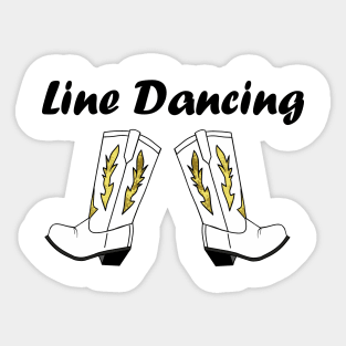 LINE Dance Cowboy Boots Sticker